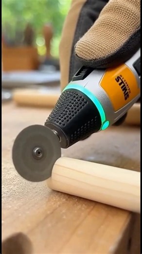 Tiny Rotary Cutter Cutting Wood 🪵