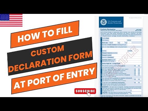 How to Fill US Customs Declaration Form at Port of Entry | USA Immigration