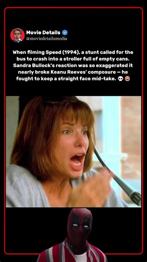 When filming Speed (1994), Sandra Bullock's Reaction Nearly Broke Keanu Reeves