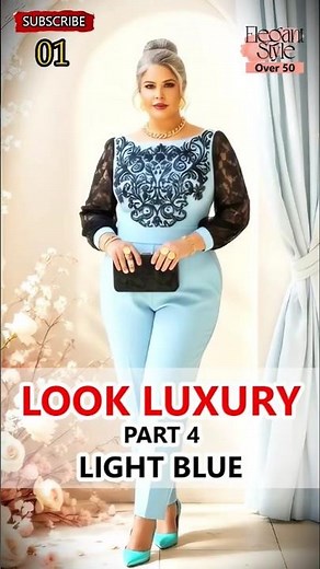 Look Luxury, Part 4: Light Blue Outfits 💙 | 5 Timeless Rich Looks| Elegant Women’s Style #Shorts
