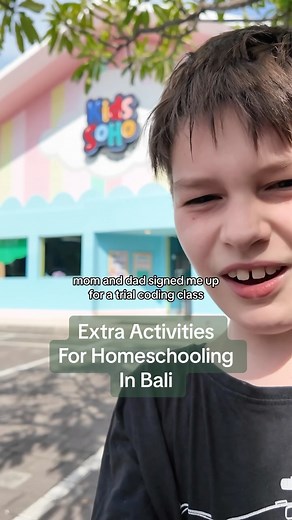 1.9K views · 14 reactions | There are so many activities for kids in Bali! Fox wanted to improve his coding skills and make some new friends … so we are off to coding class! #homeschool #homeschooling #kidsactivities #bali #sanur #familytravel #codingclass @kids.soho @kodingakademi @kodingakademi.jr | Chad and Mia - Bali Family Travel | Facebook