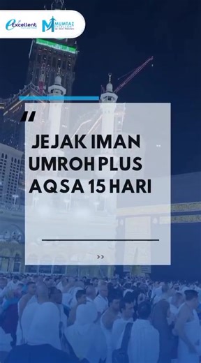 Menapaki jejak sejarah Islam sekaligus menunaikan ibadah suci dalam satu perjalanan istimewa. ✨ Program Umroh Plus Aqsa 15 Hari by EgyptAir bersama PT. Budiarsih Excellent Sukses Mandiri mengajak Anda mengunjungi Masjidil Haram di Mekkah, Masjid Nabawi di Madinah, hingga Masjid Al-Aqsa di Palestina. Perjalanan spiritual yang penuh makna, menyatukan ibadah, sejarah, dan pengalaman tak terlupakan di tanah para nabi. Yuk wujudkan impian ibadah dan ziarah ke tiga masjid suci. 📩 Hubungi kami untuk i