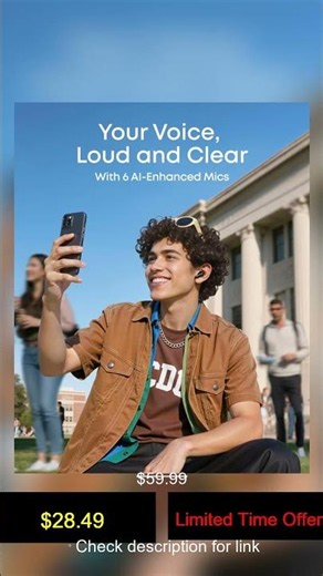 🔥 Soundcore P31i by Anker, Real-Time Adaptive Noise Cancelling, Hi-Res Sound, Translation Earbuds, 5
