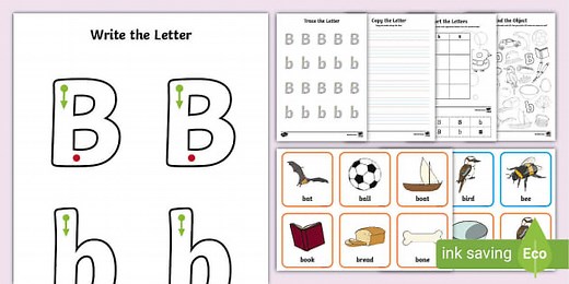 Letter B Handwriting Activity Pack