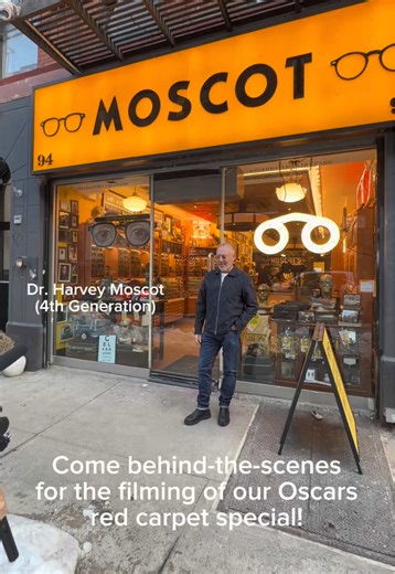 From the Lower East Side to the silver screen! 🎥 Go behind the scenes with Dr. Harvey Moscot (4th Generation) and Zack Moscot (5th Generation) to talk Marty Supreme and the 1950s transformation of The MOSCOT Shop for an Oscars Red Carpet special 🏓🎬 #moscot #oscars #interview #behindthescenes