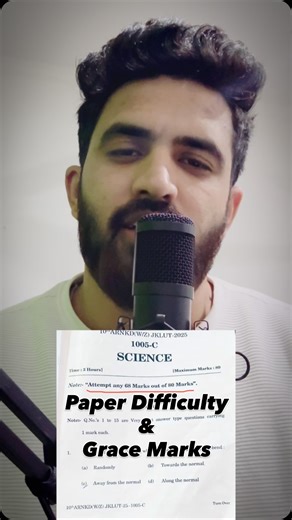 SYED AQIB on Instagram: "Jkbose 15% Relaxation - Science Paper Difficulty & Grace Marks"
