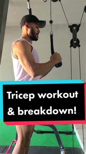 Full tricep workout and breakdown based on science 💪🏼#armday #tricepworkout #cpt #fitnesstips #anatomy #exercisebreakdown