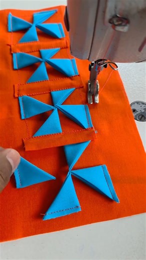 Easy Sewing Idea | Creative Triangle Fold Fabric Design