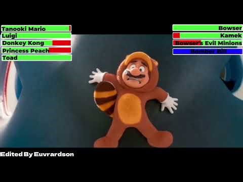 The Super Mario Bros. Movie (2023) Final Battle with healthbars 1/2