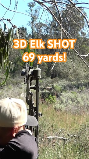 One of our favorite shots on the 3D archery course, 69 yards on the Elk!