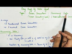 Hamming code - error correcting code (error detection and correction)