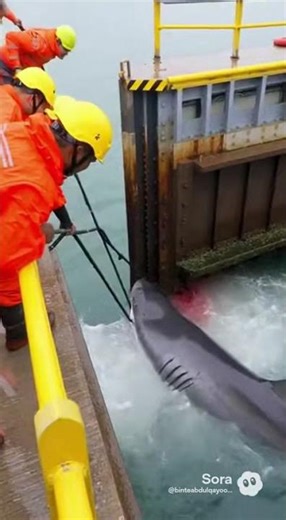 Shark Stuck in Harbor Lock Gate | Emergency Rescue | Rescue & Release