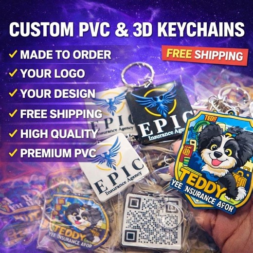 Custom PVC Keychain | Personalized Logo Rubber Keychain | 2D/3D Soft PVC Keyring | Custom Promotional Keychain - Etsy