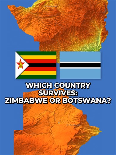 Zimbabwe 🇿🇼 vs Botswana 🇧🇼! 🌊 #geography #mapbattle #zimbabwe #botswana Royalty Free Music from Tunetank.com Track: The Spread Of Evil by Victor Cooper https://tunetank.com/track/5208-the-spread-of-evil/ 📊 Data Sources: • Elevation: SRTM v4.1 © CGIAR-CSI (CC-BY 4.0) / ETOPO 2022 (NOAA, Public Domain) • Boundaries & Water: Natural Earth (Public Domain)