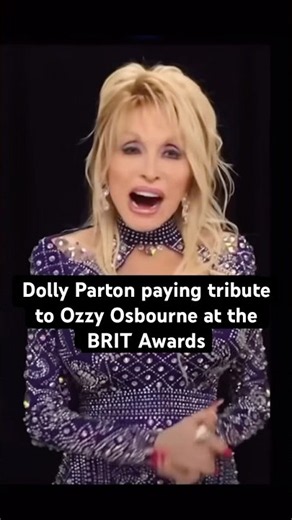 Dolly Parton Paying Tribute to Ozzy Osbourne at the BRIT Awards