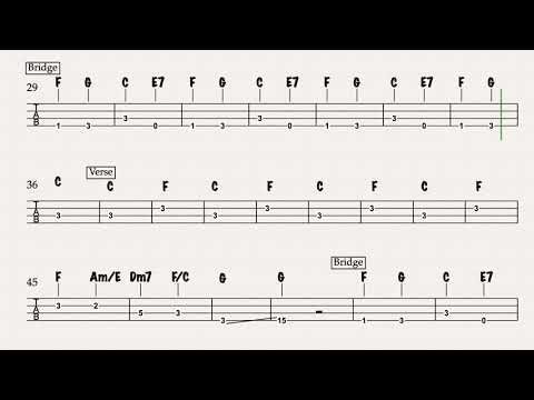 Imagine bass tab - John Lennon