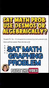 Can you solve this SAT math problem with DESMOS or Algebraically? #sat #satprep #satmath #desmos