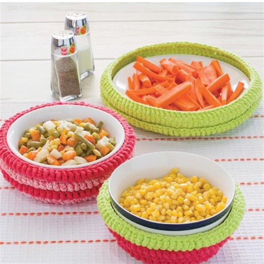 Crochet Bowl Cozy Pattern 3 Sizes for Bowls Tutorial Kitchen Decor Digital PDF Download - Etsy