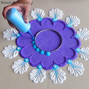 7.9K views · 170 reactions | Rangoli Design using Bottle Cap | Rango Ki Rangoli In this video we will make Rangoli Design using Bottle Cap. Do try this Simple Rangoli Design at your home. | Rango Ki Rangoli | Facebook