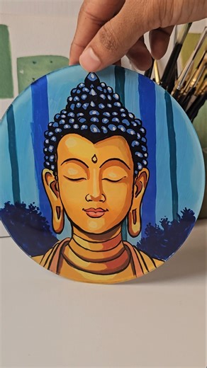 Buddha പെയിന്റിംഗ്‌ on Acrylic sheet😱✌️#shorts