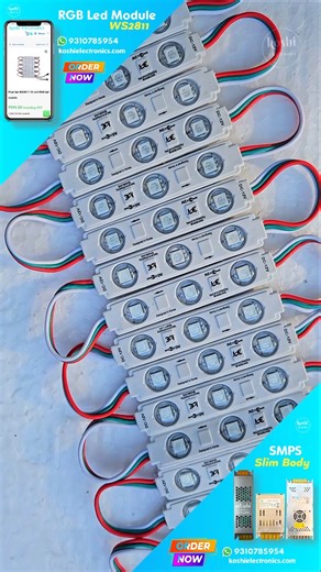 83K views · 888 reactions |  PIXEL LED RGB MODULE 12 VOLT 20 MODULE ✨  Learn more: https://koshielectronics.in/products/pixel-led-rgb-module-12-volt?_pos=1&_psq=RGB+Led+Module&_ss=e&_v=1.0&variant=44031988170948  WhatsApp: 7004336791 #PixelLED #RGBModule #AddressableLED #12VLED #LEDLighting #LEDModule #PixelLighting #RGBPixel #LEDDesign #LightArt #PixelArtLighting #TechLighting | Koshi electronics | Facebook