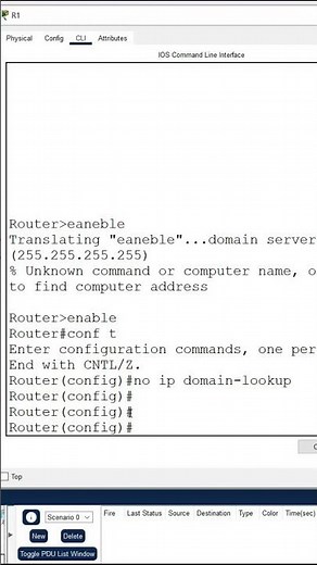 Fix Cisco CLI Lag with 'no ip domain-lookup' | Quick Tip 🚀 #shorts
