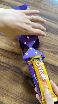 A super easy and cute way to wrap chocolates 🥰 #chocolate #diy
