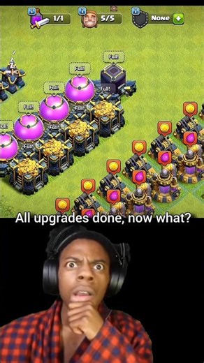 When all upgrades are complete, what else is there to do? 🤣🥴 #shorts #clashofclans #coc
