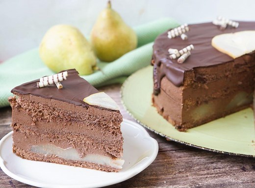 Schoko-Birnen-Torte
