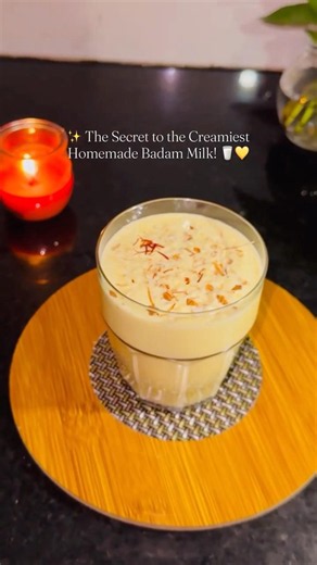 ✨ The Secret to the Creamiest Homemade Badam Milk! 🥛💛 #recipe