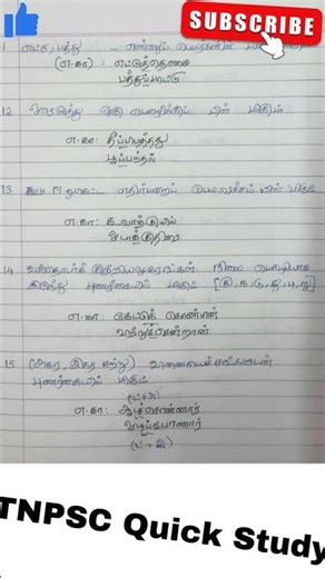 TNPSC Exam Quick Study - 28 #study #tnpsc
