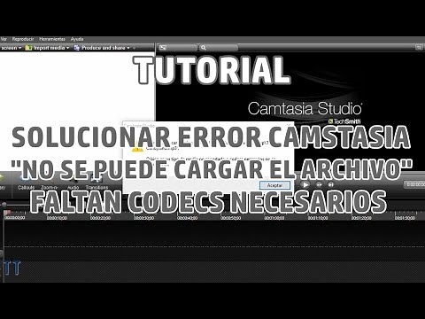 [Tutorial] Cómo solucionar error al importar audio "No se puede cargar el archivo" Camstasia Studio
