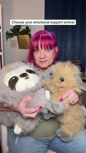 The Cow says “Get your life together.” The Sloth says “lay down immediately.” Choose Wisely #CowVsSloth #WeightedPlush #ComfortItems #AnxietyRelief #CozyTok