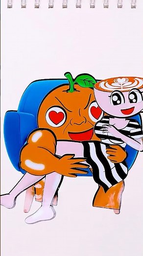 BRAINROT Police Tung Tung Sahur Loses in Love to Ballerina Cappuccina | Sticker Book ASMR #shorts