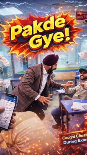 Pakde Gye! 😱 Students Caught Cheating During Exam | Viral Short.