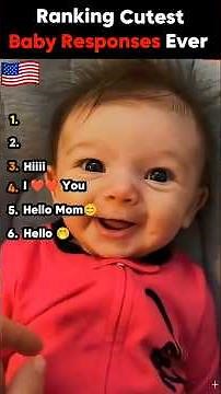 Ranking Cutest Baby Responses Ever #cutestbabies #funny #babyfirstwords #baby #shorts