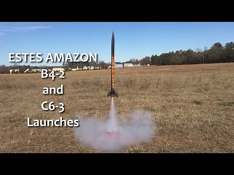 Estes Tandem X Amazon Rocket - 2 Launches w/ Different Engine Sizes