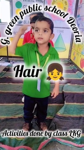 “LKG Students Learn Body Parts G Green Public School”