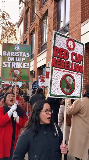 NYC-YDSA | YDSA members have joined striking workers on the picket line every week this holiday season, and we won’t rest until baristas get the... | Instagram