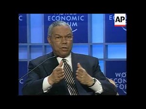Colin Powell addresses World Economic Forum