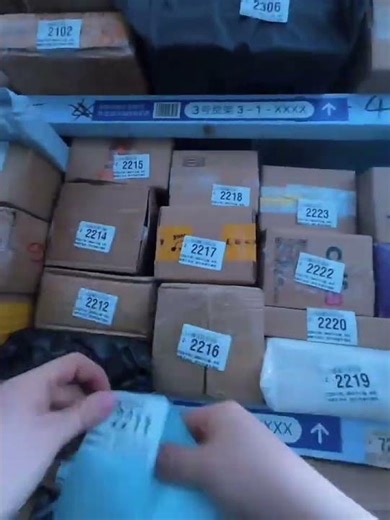 Warehouse Package Labeling Process Organizing Parcels With Barcode Stickers #popular #packing