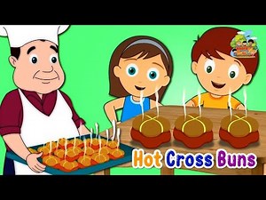 Hot Cross Buns Song | Fun & Sweet Nursery Rhyme for Kids! Sing & Enjoy | Rihan's Rhymes & Fun