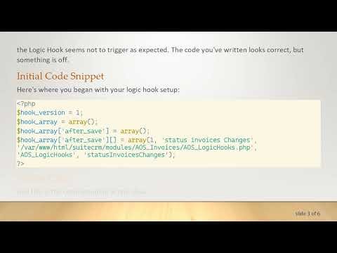 Triggering a Logic Hook in SugarCRM on Invoice Status Change
