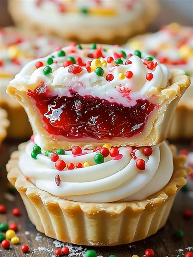 11K views · 334 reactions |  Festive Cranberry Cream Tartlets Mini...