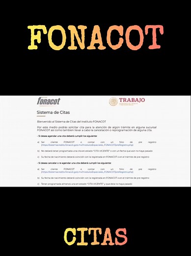 Citas en Fonacot: Cómo Agendar Eficazmente en 2025