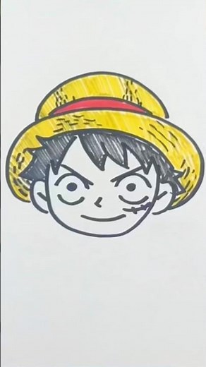 Easy Luffy Drawing Tutorial! How to Draw Luffy! #onepiece