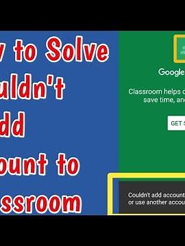 How to Solve Couldn't add account to classroom try again or use another account | Google Classroom