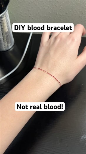 DIY blood bracelet tutorial. #bracelet #diy #blood #alternative #gothic #acssesories #tutorial #art