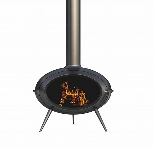 Poêle à bois Fonte Brio Raccordable | INVICTA