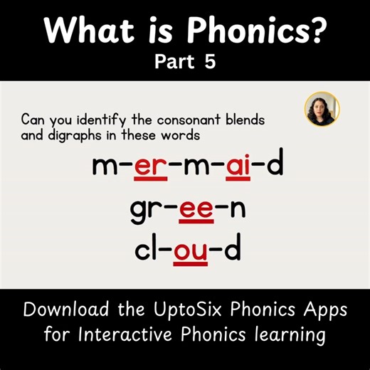 What is phonics? How does phonics work? Watch to understand everything about phonics. Don't forget to watch all the videos in this series. Save the videos for your future reference. Follow @phonics_reading to learn more. Download the UptoSix Phonics PLUS app for interactive phonics learning. Available on the Google Play Store and App Store. Covers every phonics concept. Fun and easy to follow. Made by experienced teachers. Loved by parents worldwide. Download now and try it for free. #phonics #u